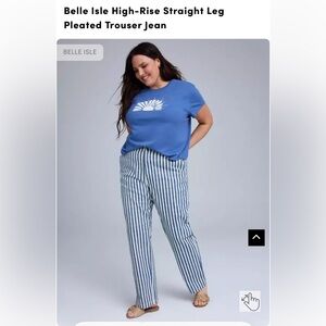 NWT Torrid belle isle striped straight pant
